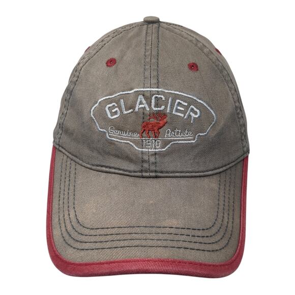 Glacier Slideback Baseball Cap Gray OS Adjustable Embroidered Prairie Mountain - Picture 1 of 9